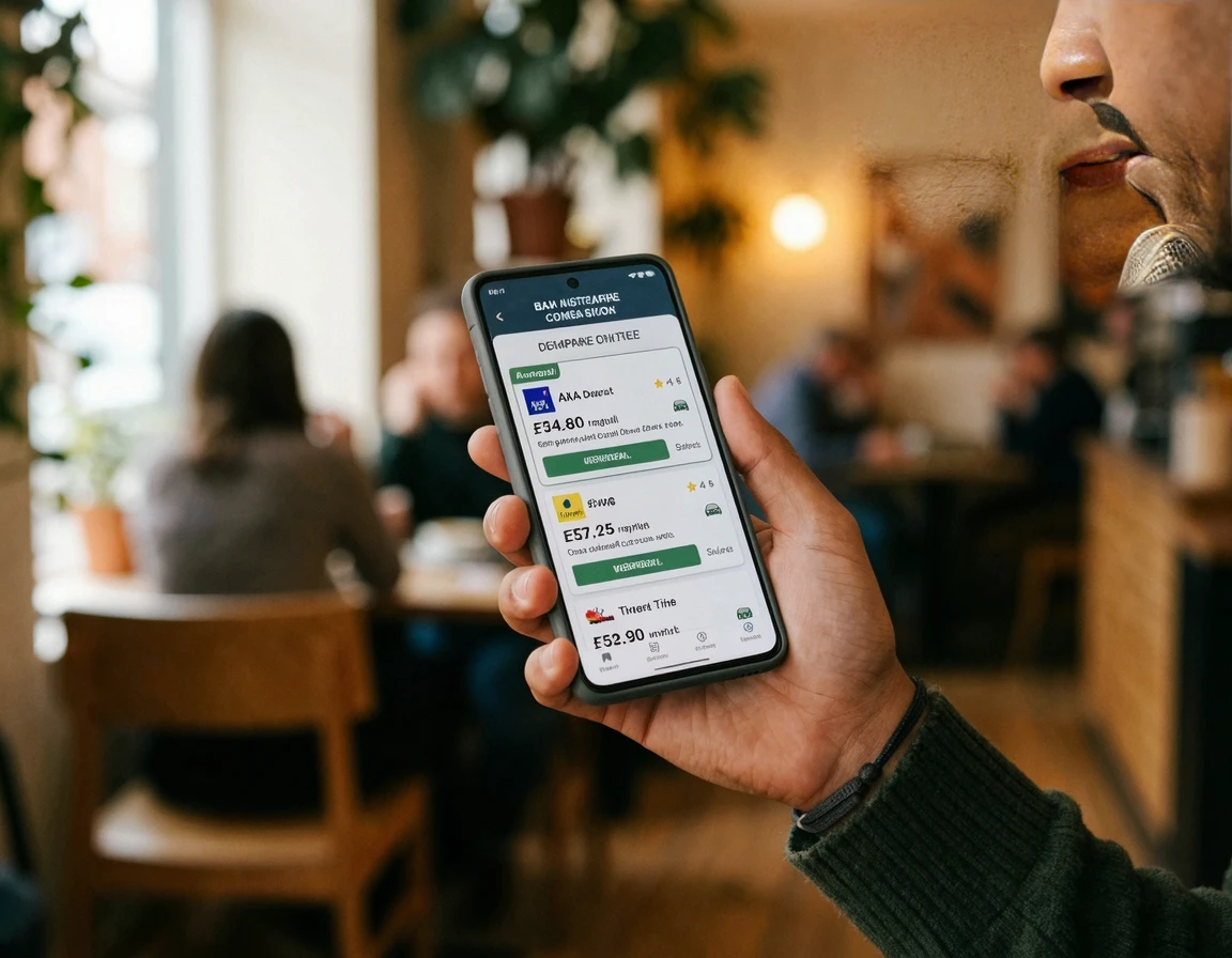 모바일 다이렉트 자동차보험 비교 화면